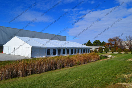 30x60m White PVC Cover Warehouse Storage Tent , Large Industrial Tents With ABS Sidewalls